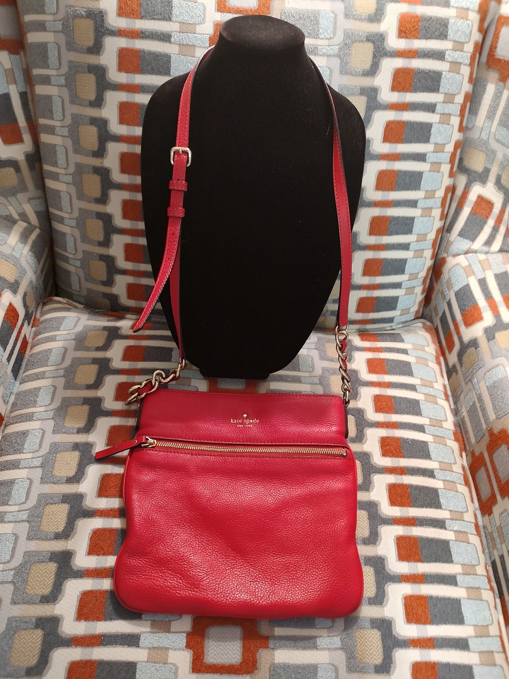 Labor Day Special kate spade New York Red Pebbled Leather Crossbody Bag